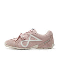 LETO Slim Mesh Trainers Blush Pink