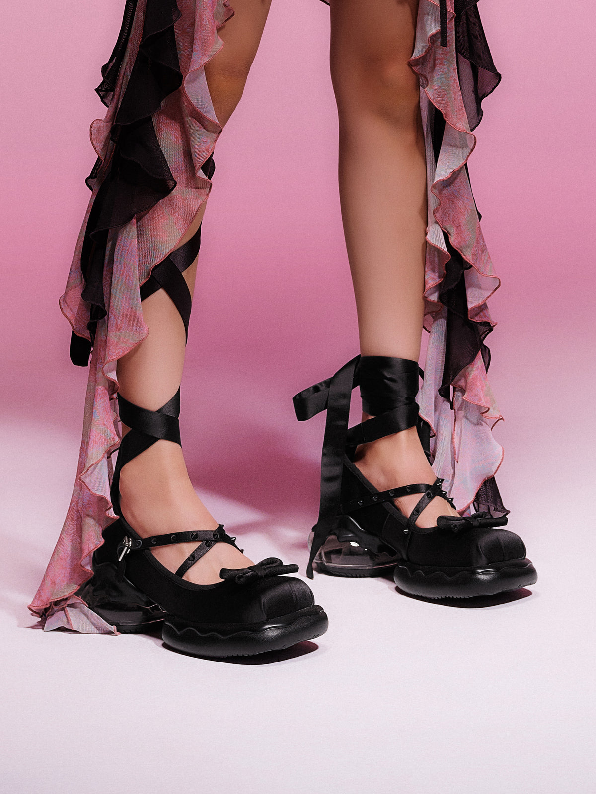 ERIS Ballet Chunky Mary Janes Schwarz