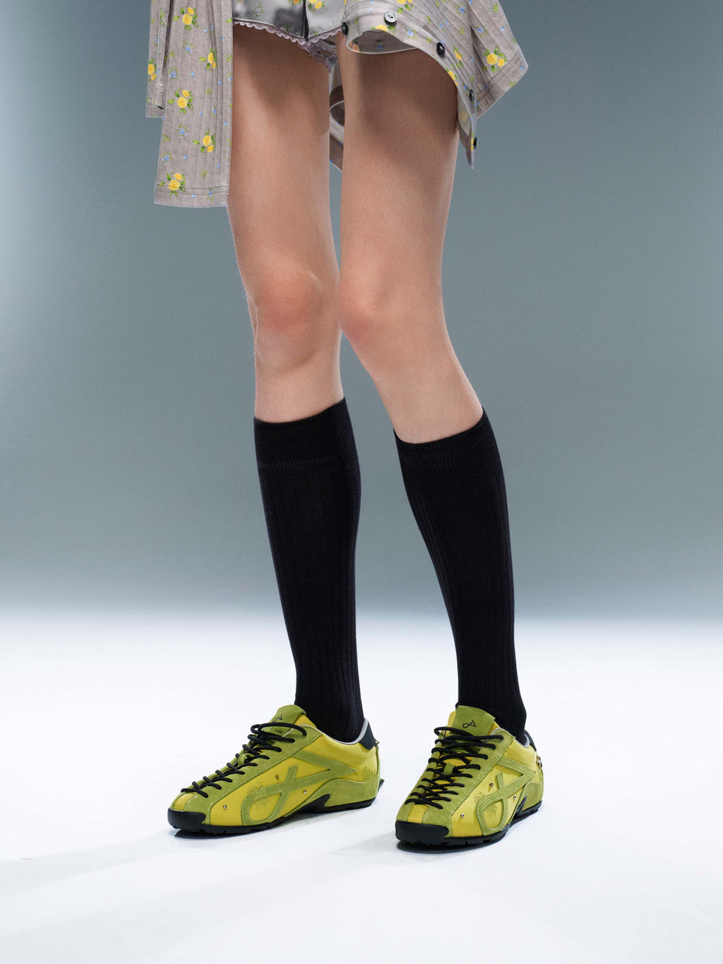 LETO Verzierte Sneaker Acid Green