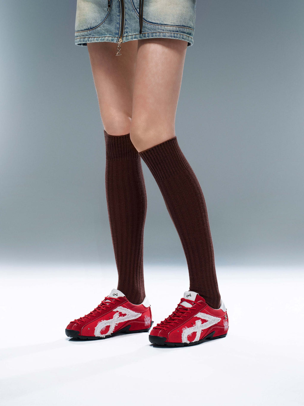 LETO Verzierte Sneaker Scharlachrot