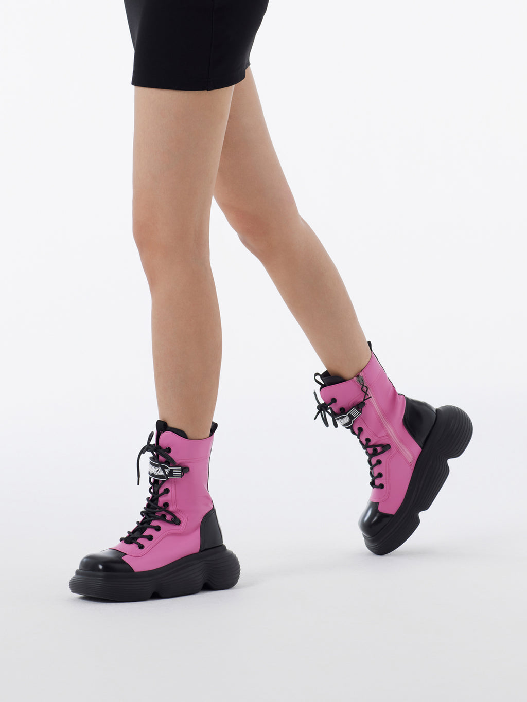 ASTRAEA Chunky Combat Boots Bubblegum Pink