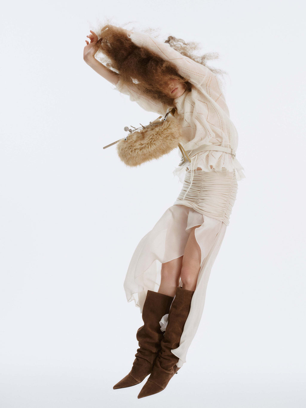 EURYDICE Slouch Knee-High Boots Brown