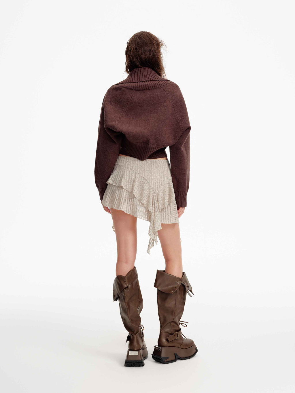 Oversized Shawl Collar Knit Bolero Cardigan