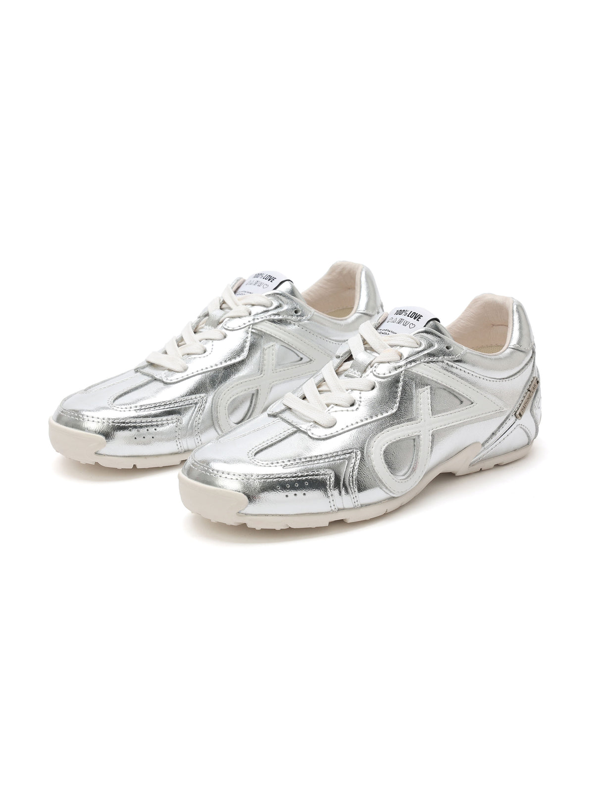 LETO Slim Sneaker Silber