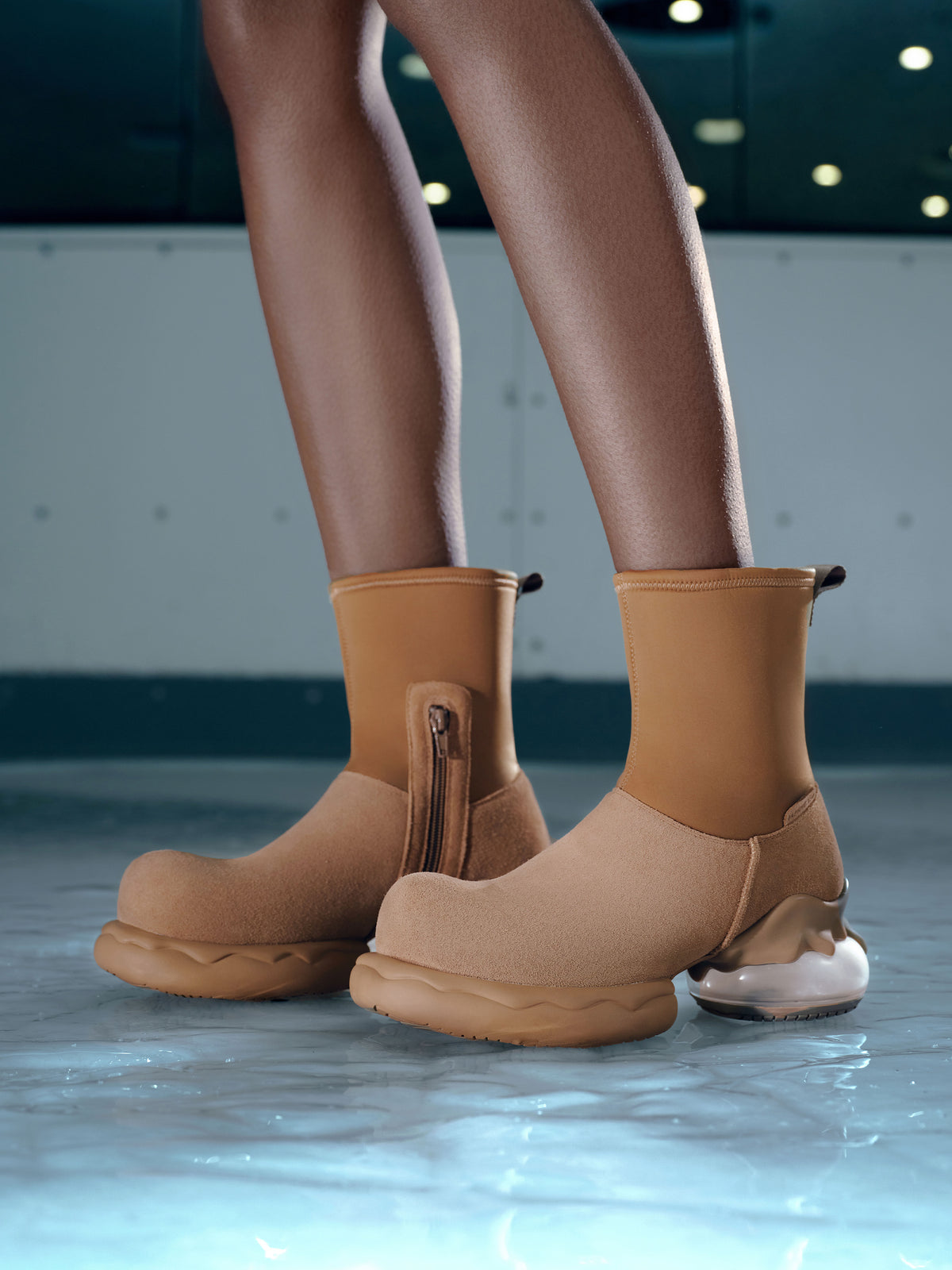 LYSSA Plateaustiefeletten Camel Brown