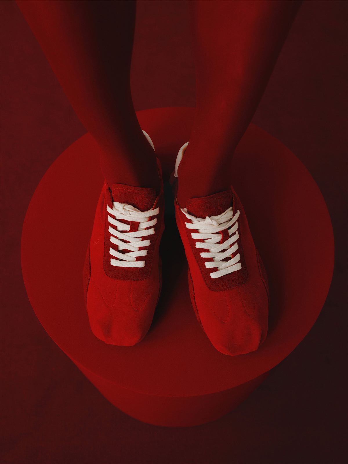 AURA Retro-Sneaker Scharlachrot