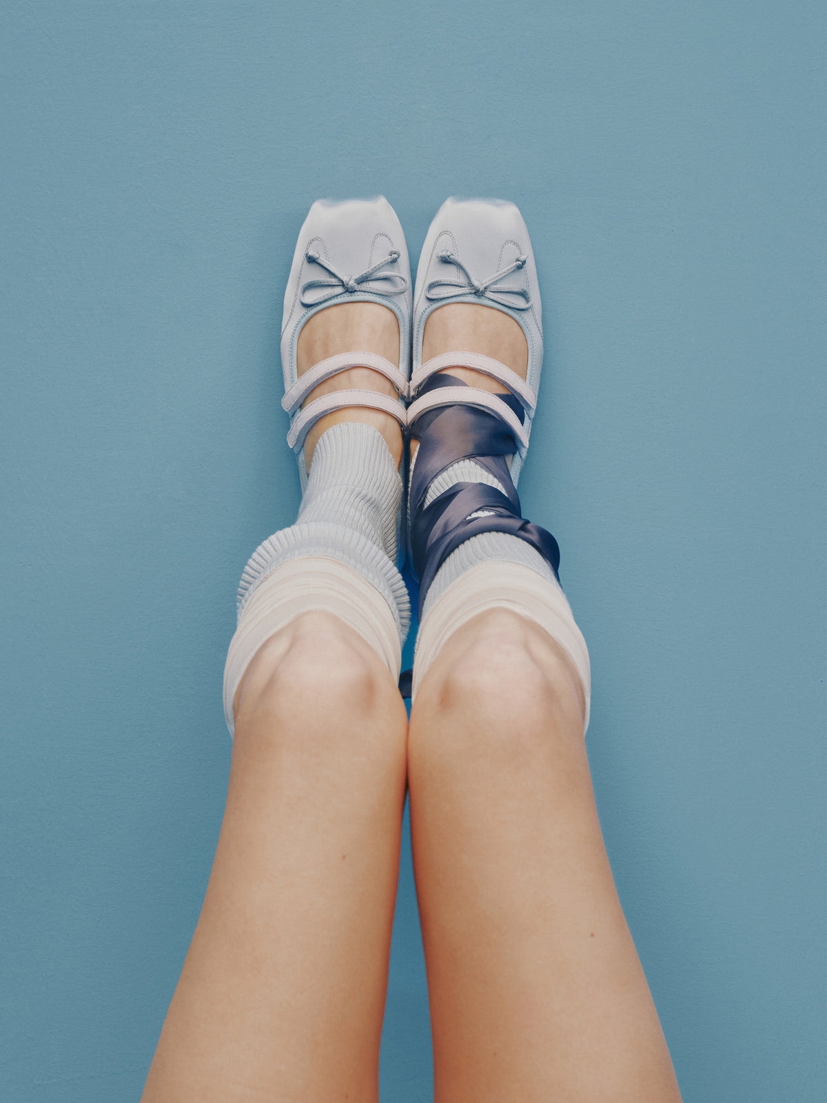 SEIRA Ballet Mary Jane Flats Nebelblau