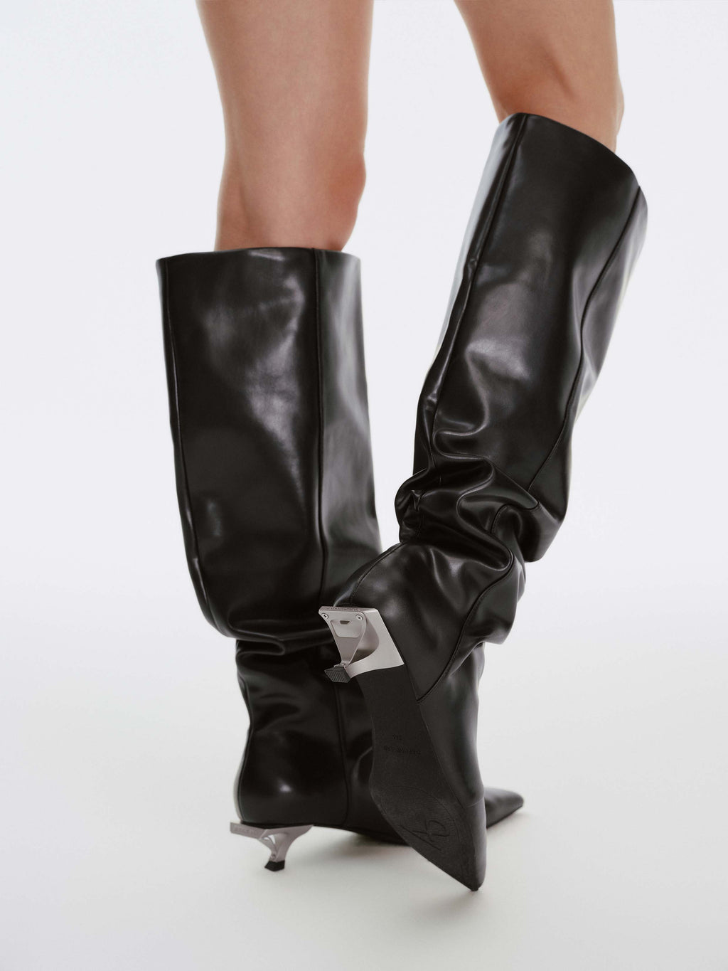 EURYDICE Slouch Knee-High Boots Black