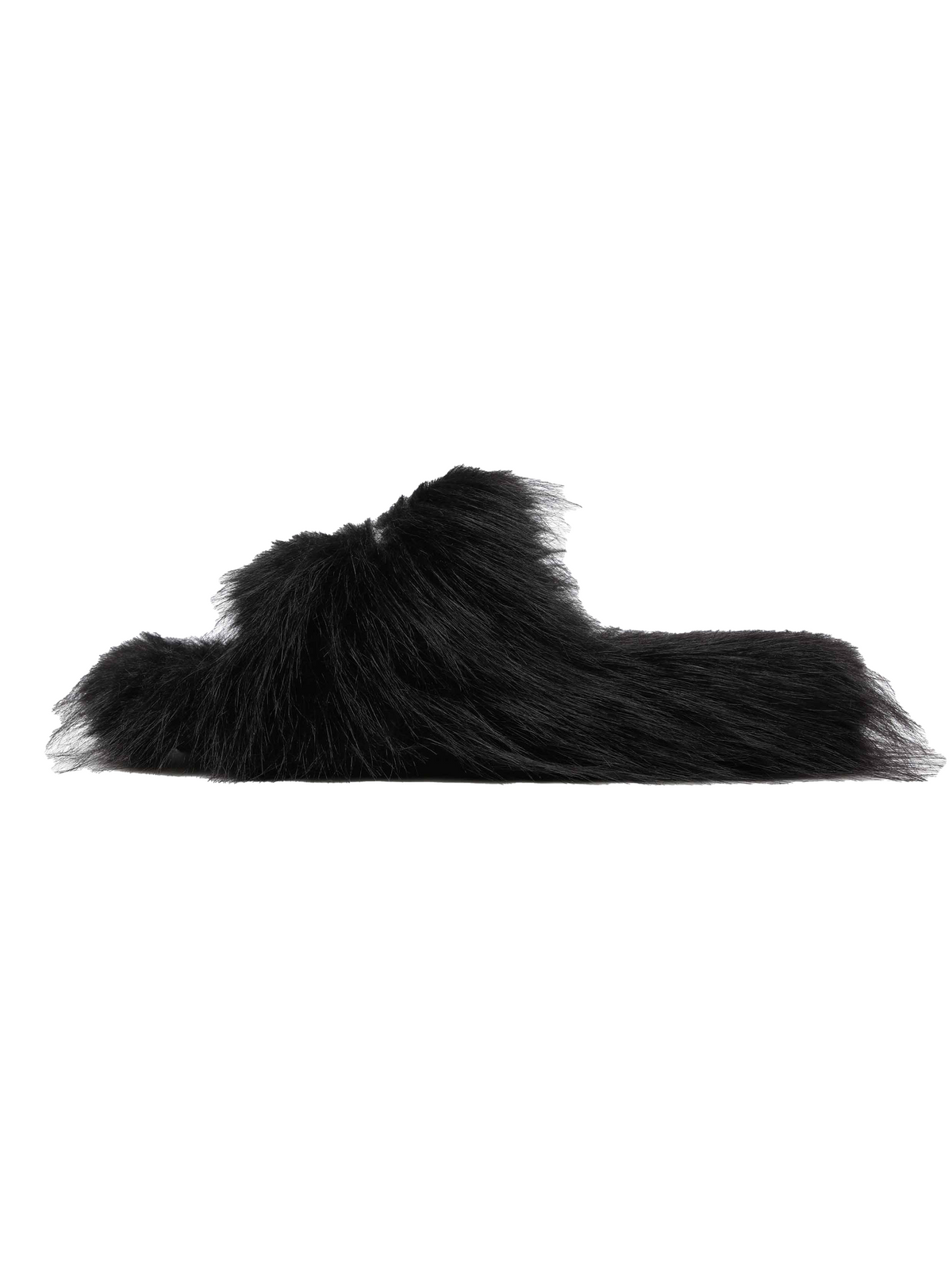 NEPHELE Fur Slippers Jet Black