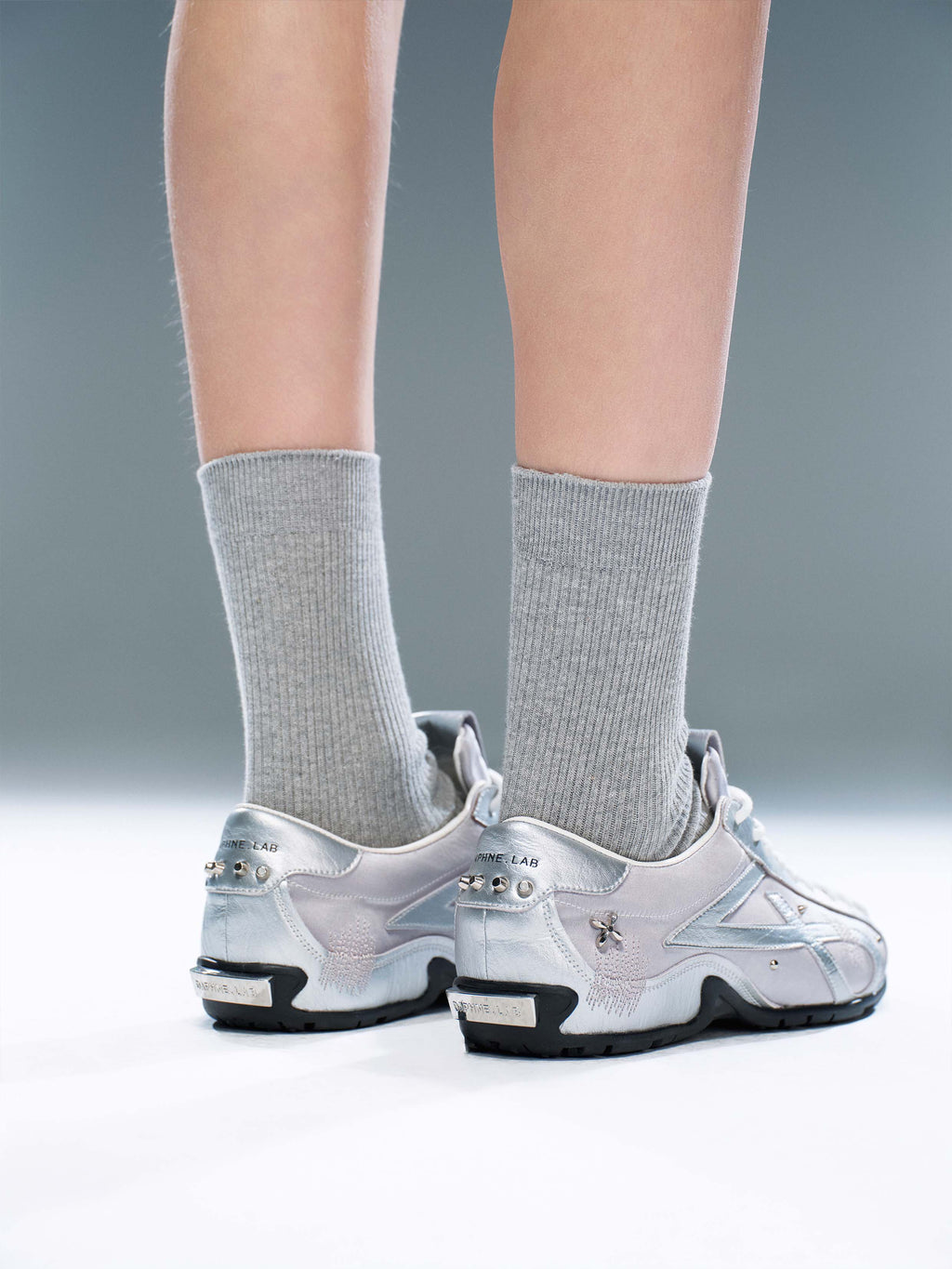 LETO Embellished Trainers Silver