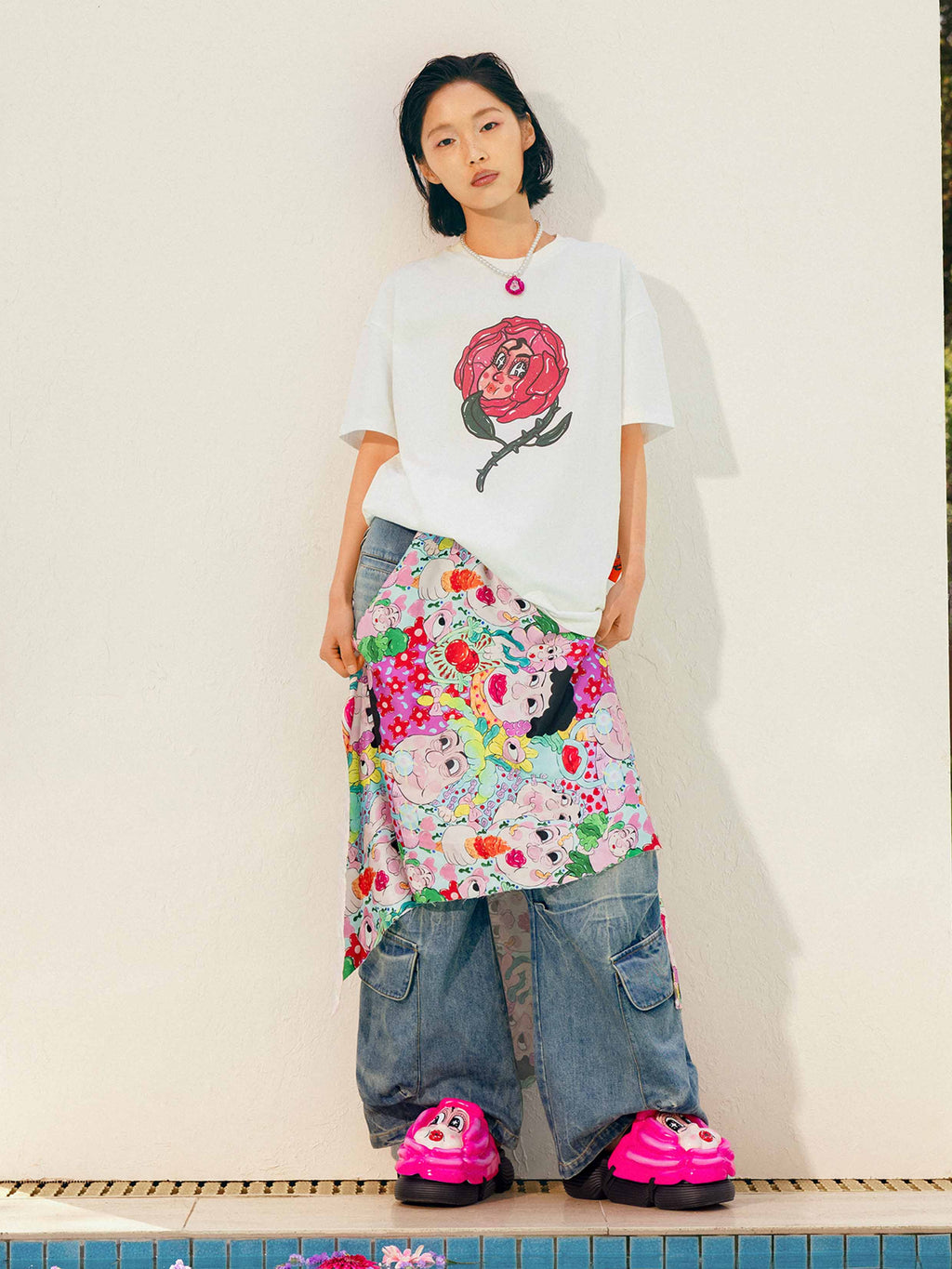 DAPHNE.LAB × QIURUI DU | Detachable Mask Slides Pink