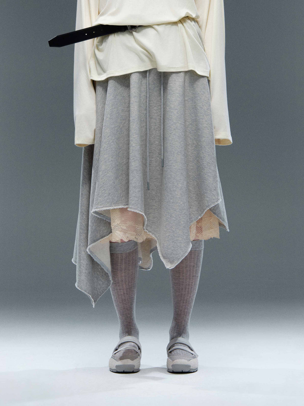 AELLO Sport Mary Jane Flats Mist Gray