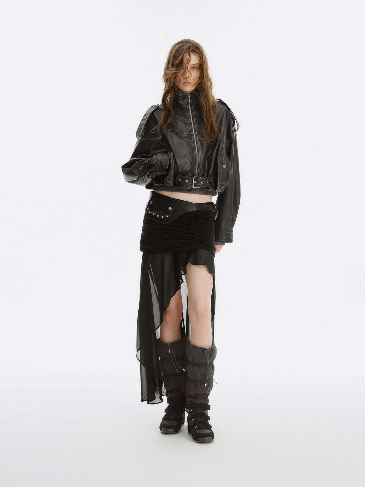 HARMONIA Padded Gaiter Knee-High Sneakers Black