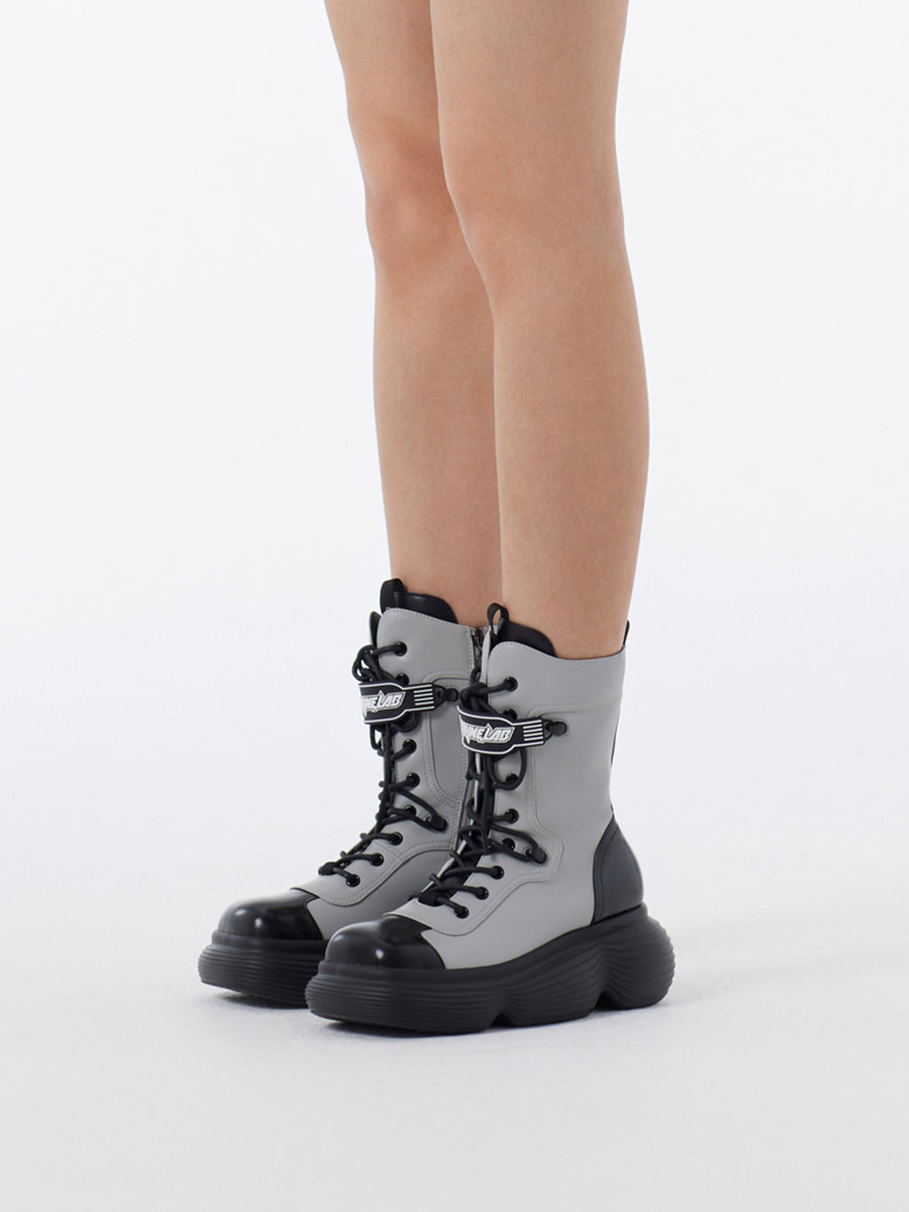 ASTRAEA Chunky Combat Boots Gray