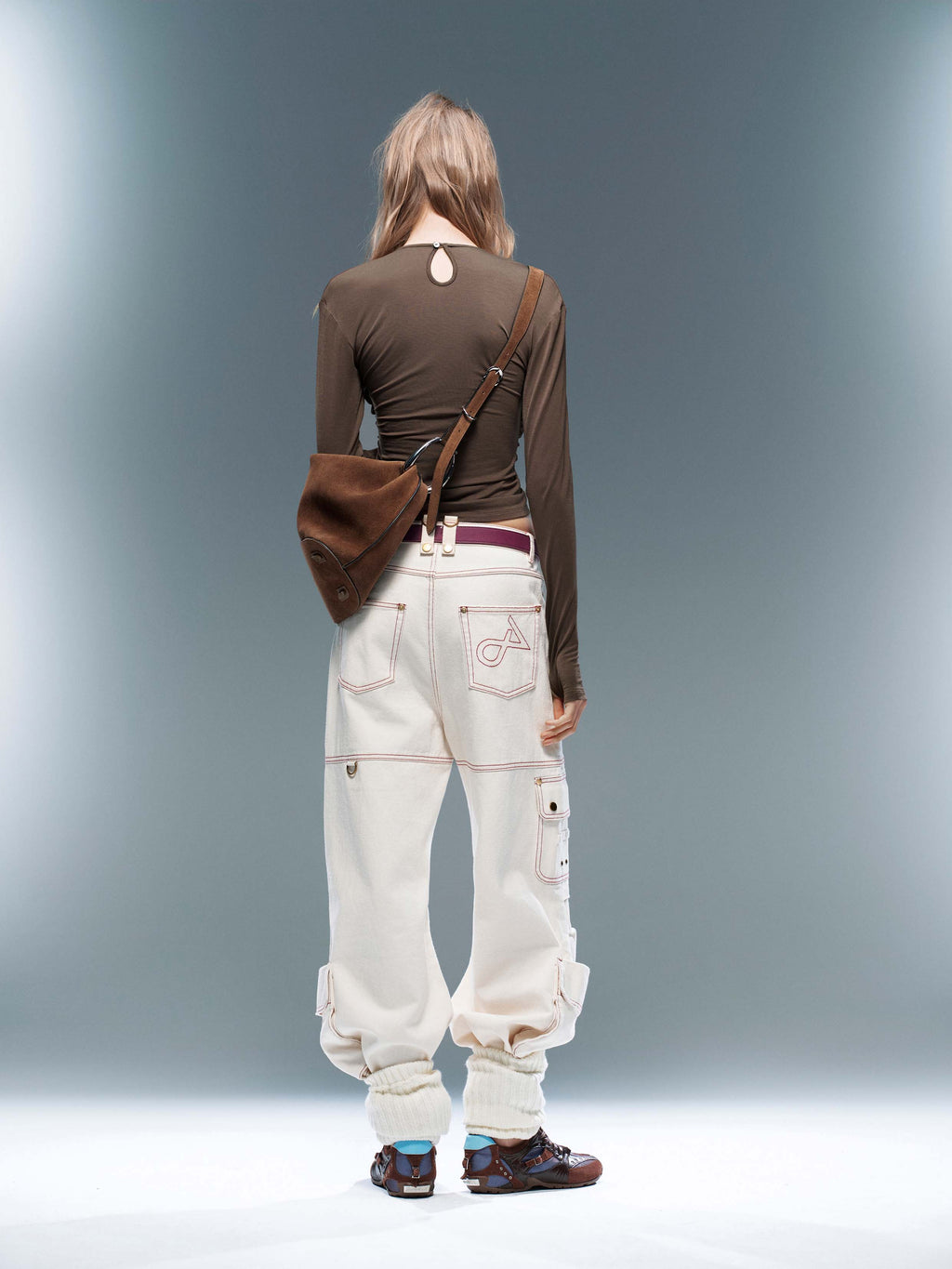 NERINE Hardware Retro Trainers Cocoa Brown