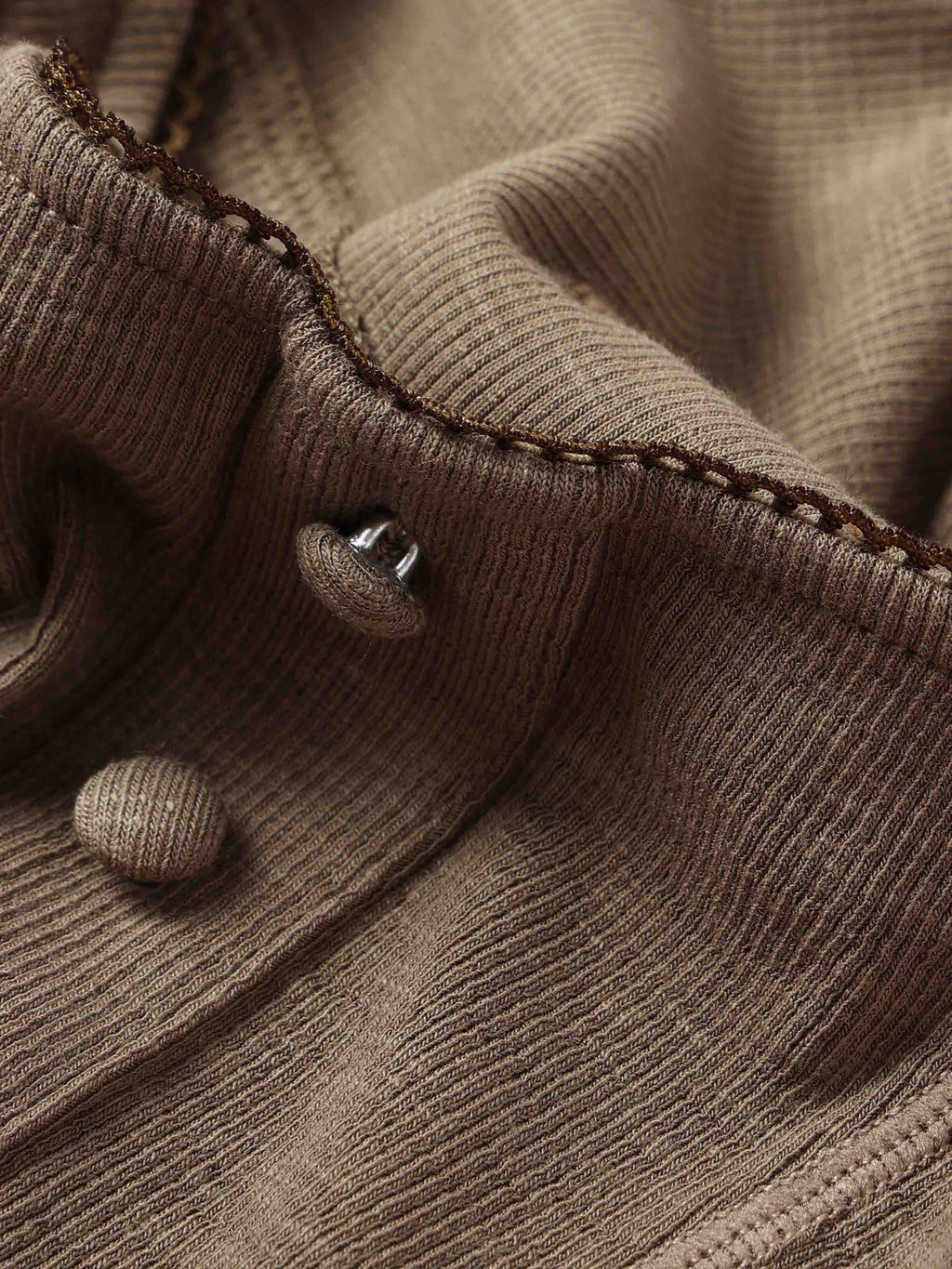 Contrast Seam Square-Neck Bodysuit Beige Mocha