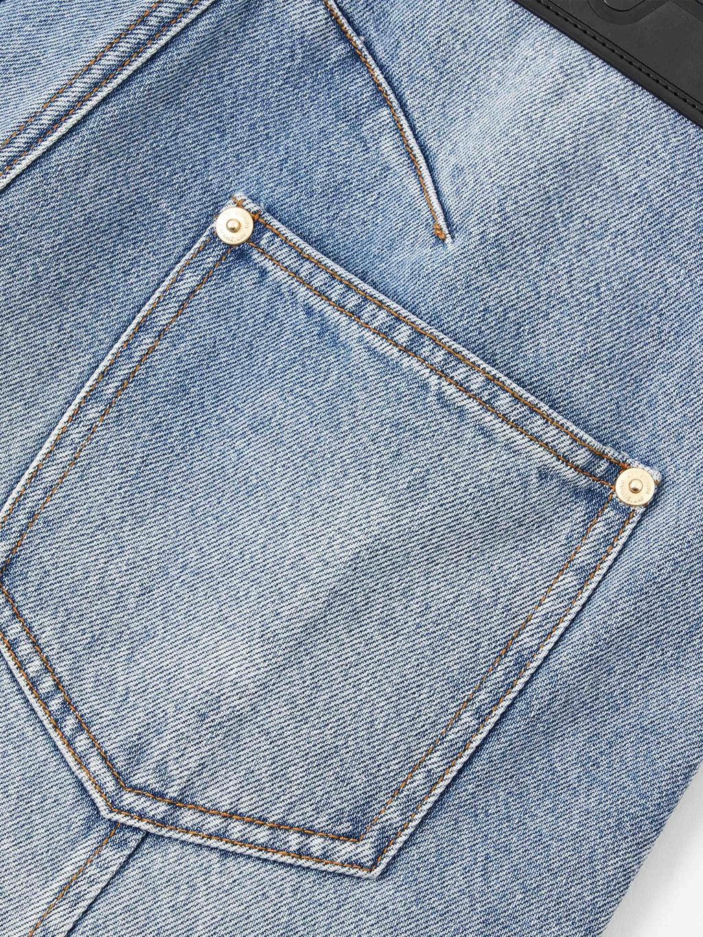 Barrel-Leg Panel Jeans Light Blue
