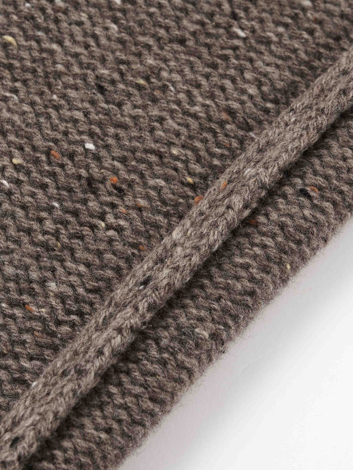 Speckled Knit Mini Skirt Taupe Brown