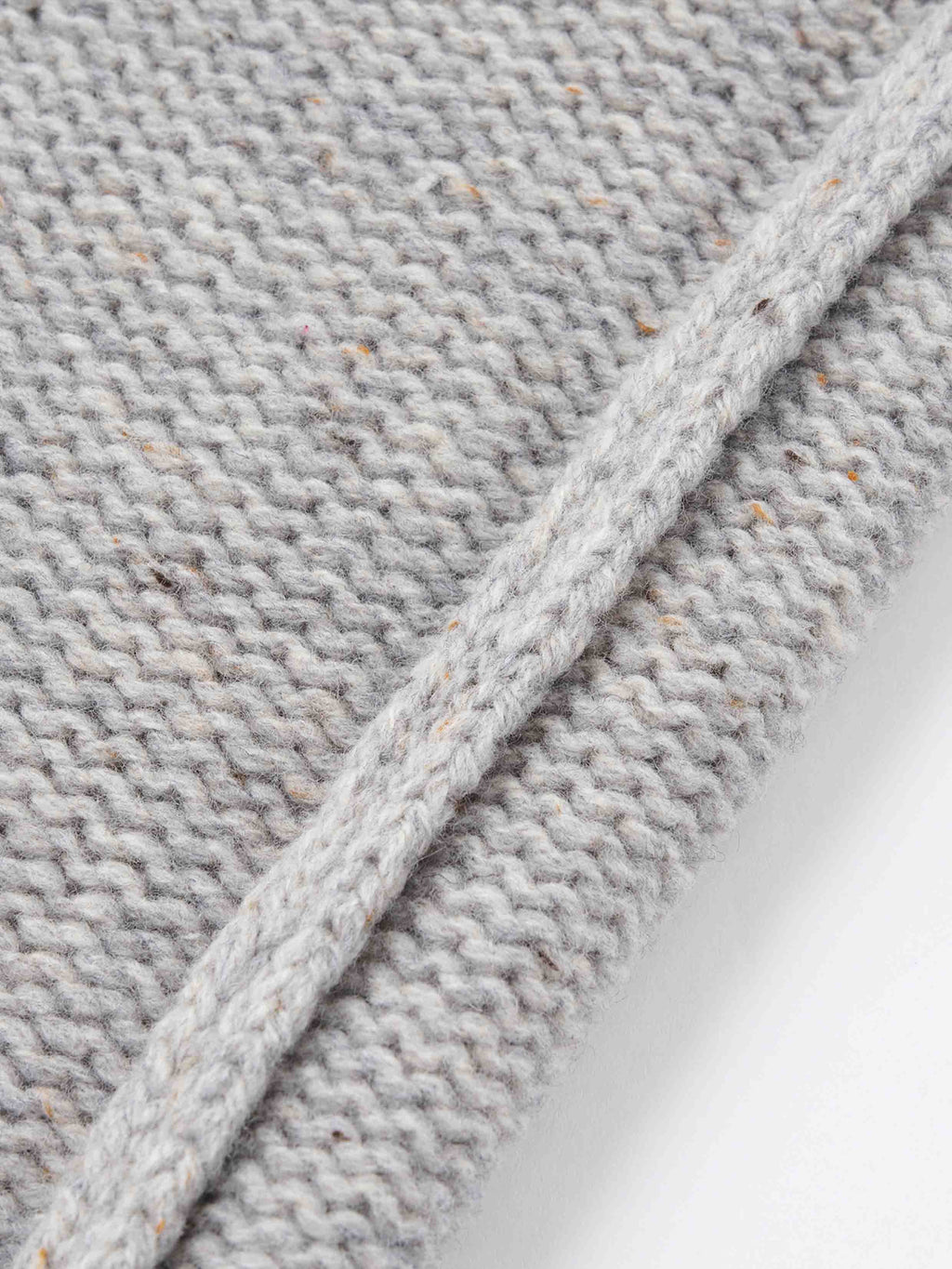Speckled Knit Mini Skirt Light Gray