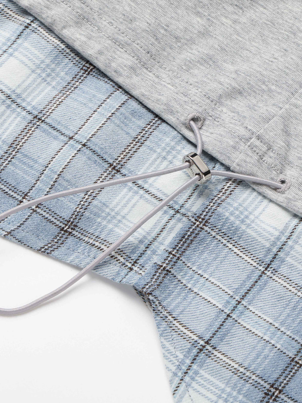 Daphne.Lab x MARRKNULL | Plaid Layered Graphic Shirt