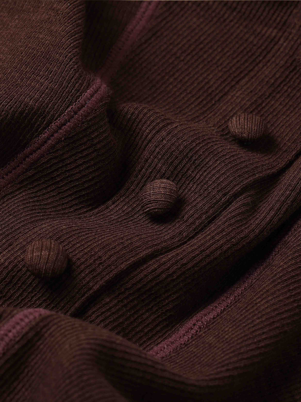 Contrast Seam Square-Neck Bodysuit Purple Brown