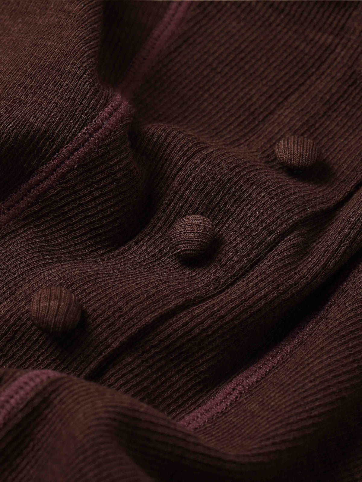 Contrast Seam Square-Neck Bodysuit Purple Brown