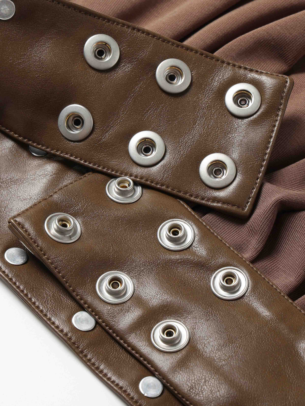 Studded Halter Two-Piece Top Brown