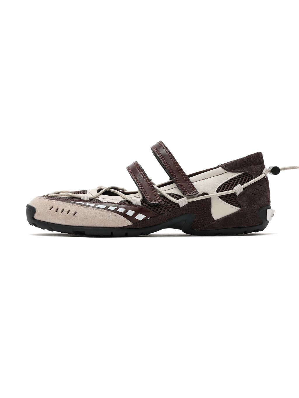 PHEME Tech Ballet Mary Janes Walnussbraun