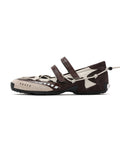 PHEME Tech Ballet Mary Janes Walnussbraun