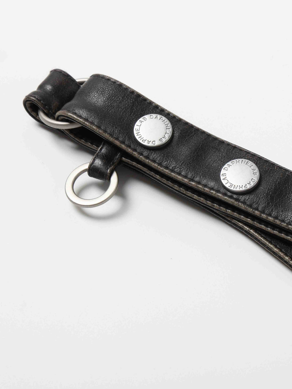 Detachable Belt Bag Distressed Shorts Black
