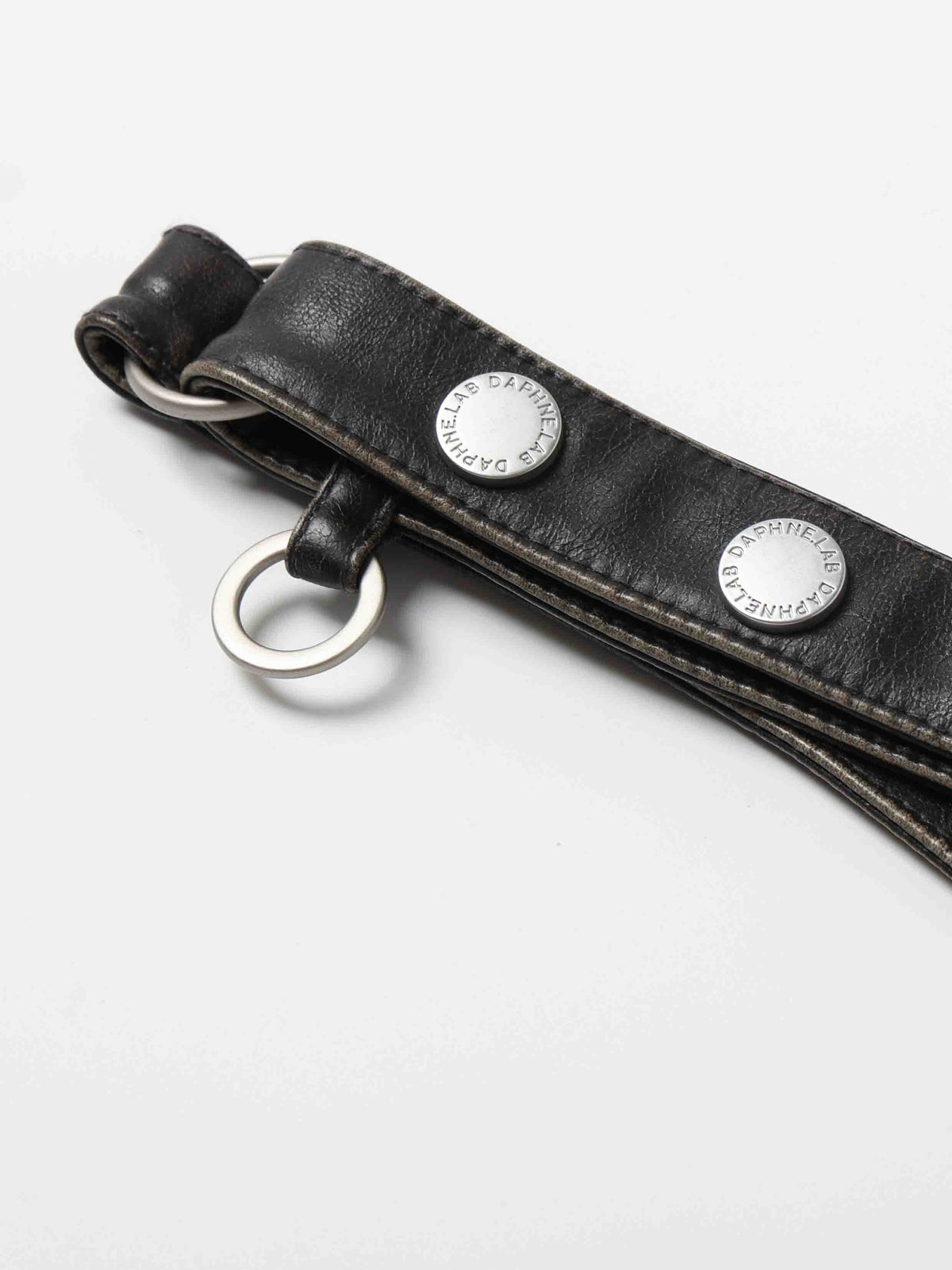 Detachable Belt Bag Distressed Shorts Black