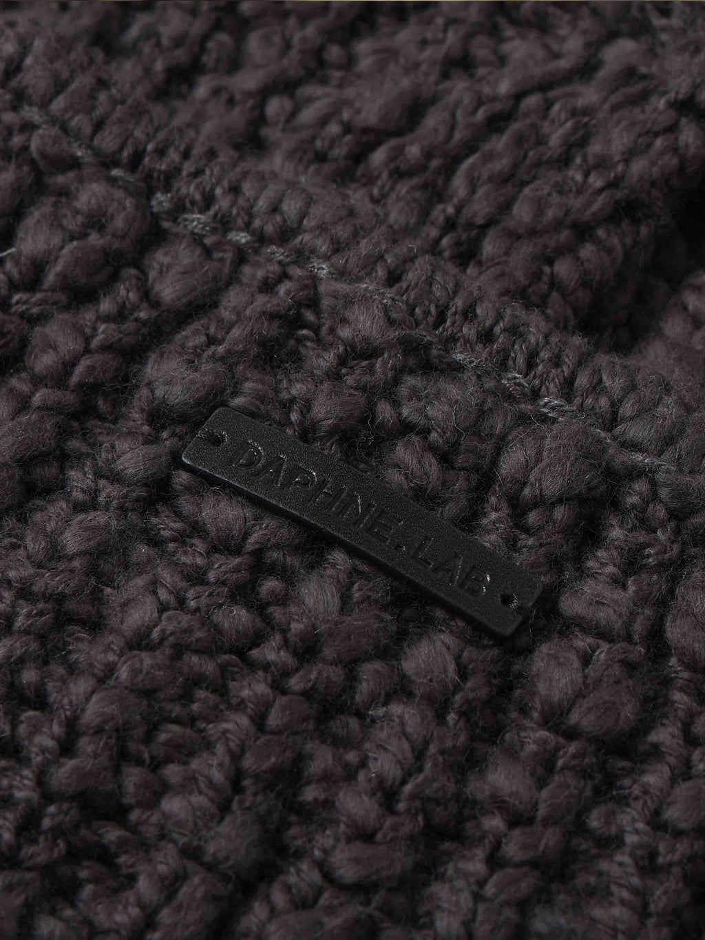 Halter Button Knit Vest Charcoal Gray