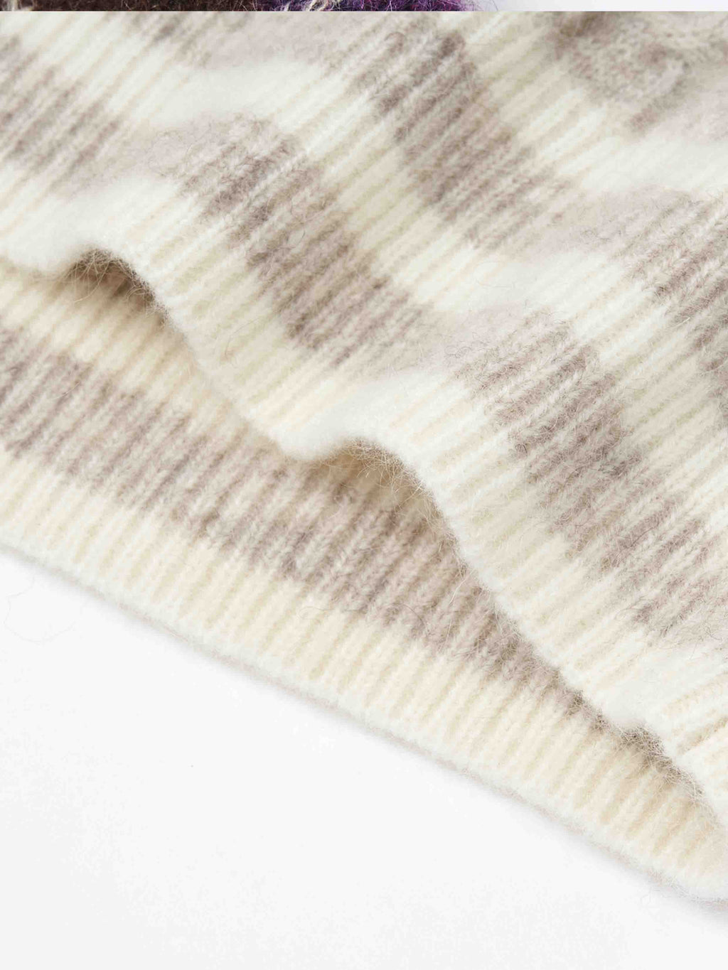 Convertible Off-Shoulder Cable Knit Sweater Oatmeal Cream