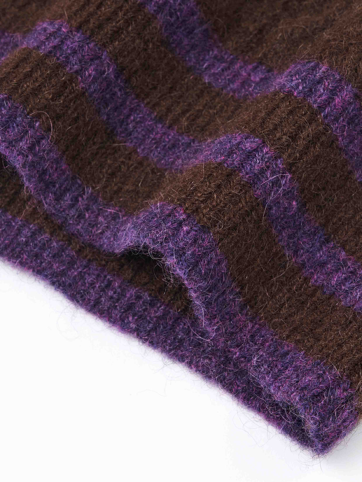 Convertible Off-Shoulder Cable Knit Sweater Espresso Purple