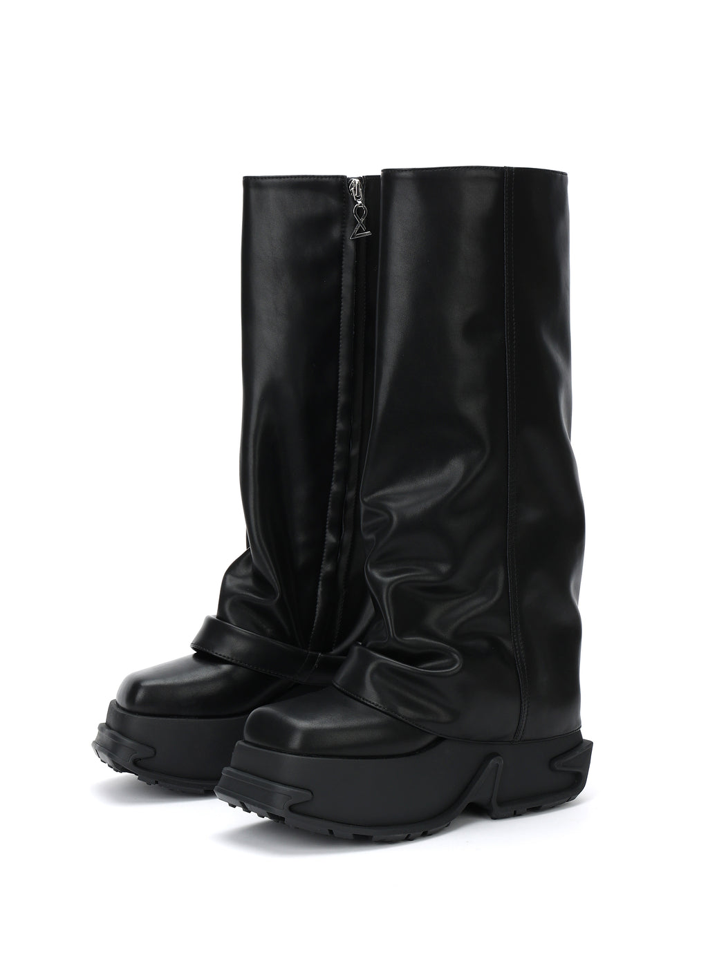 ERATO Zip-Gamaschen-Kniehochstiefel Schwarz