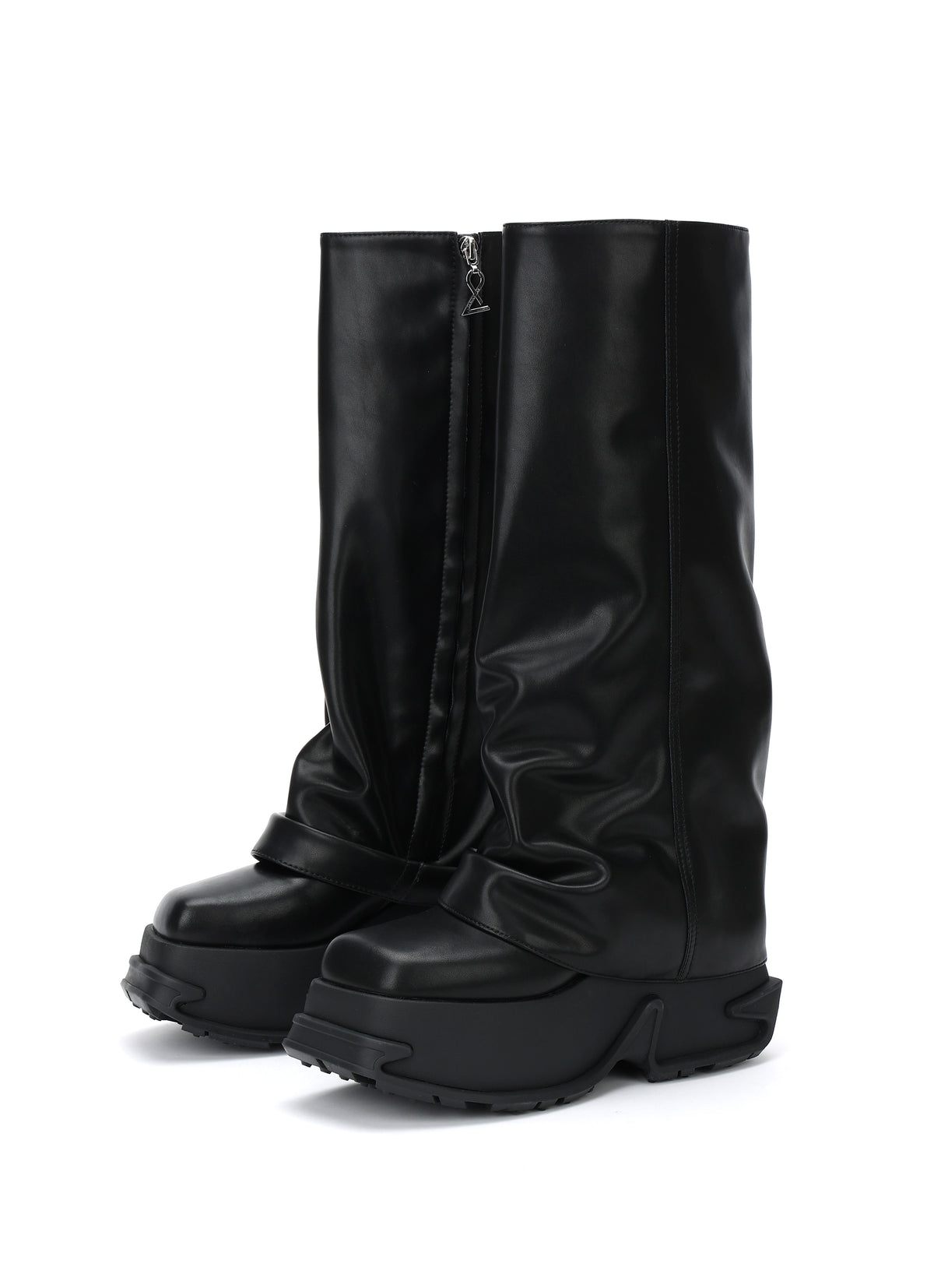 ERATO Zip-Gamaschen-Kniehochstiefel Schwarz