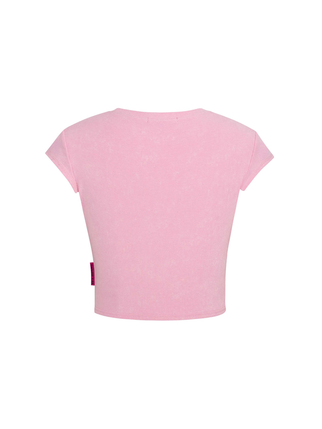 DAPHNE.LAB × QIURUI DU | Face Flower Cropped T-Shirt Hot Pink