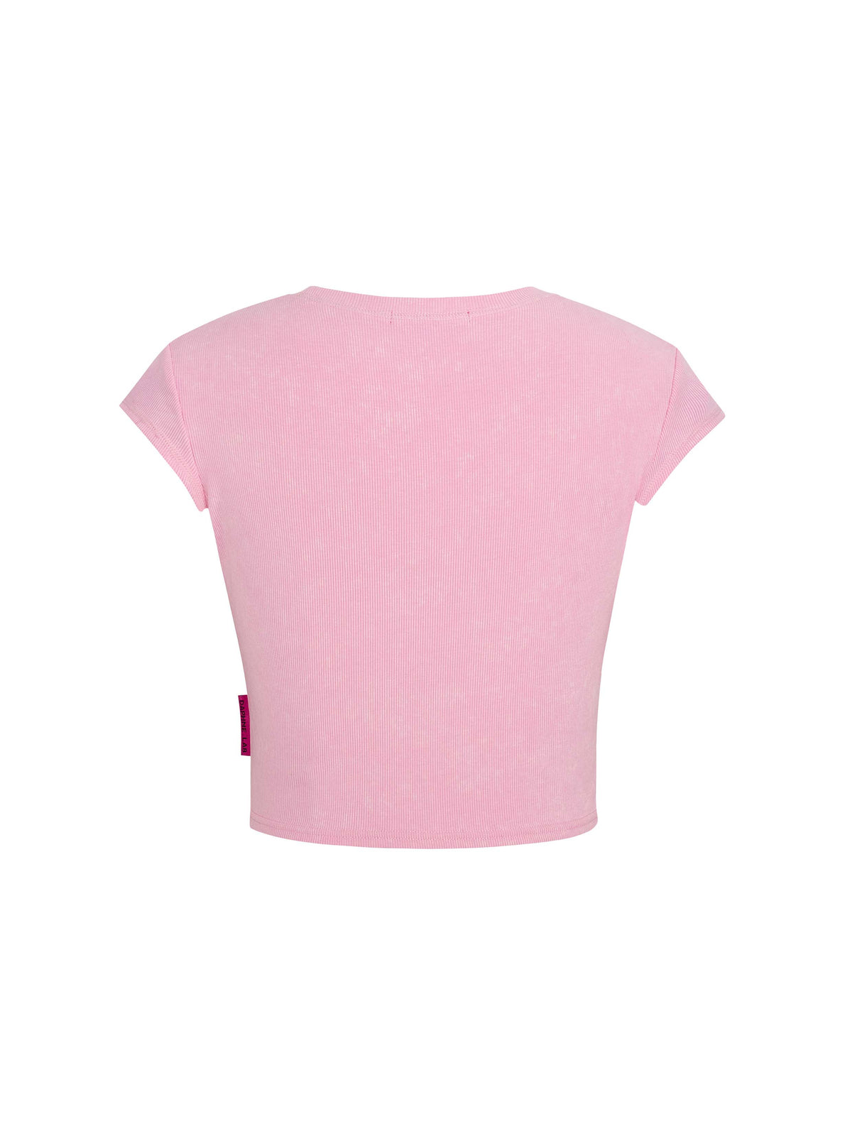 DAPHNE.LAB × QIURUI DU | Face Flower Cropped T-Shirt Hot Pink