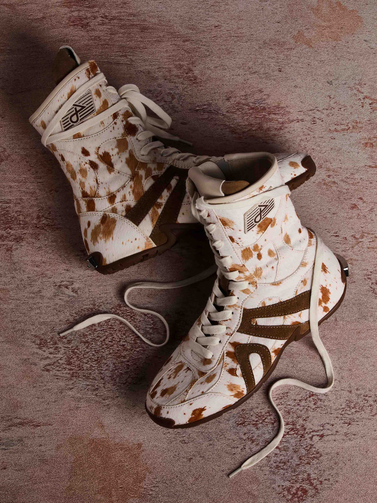 BIA Pony Hair Boxing Boots Beige